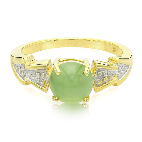 Zilveren ring met een keizerlijk chrysopraas