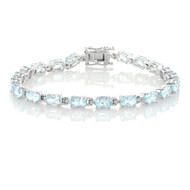 Sky Blue Topaz Silver Bracelet