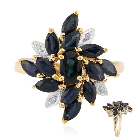 Bague en or et Saphir de Kanchanaburi