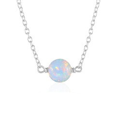 Zilveren halsketting met een Welo-opaal (de Melo Essence)