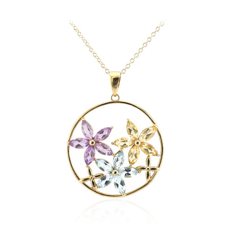 Edelstein-Silberhalskette