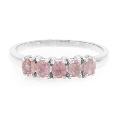 Anillo en plata con Zafiro Padparadscha