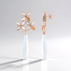 Orecchini in argento con Calcedonio Bianco