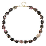 Rhodonit-Silberhalskette