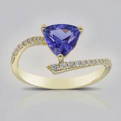 Anello in oro con Tanzanite AAA (CIRARI)