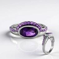 Anillo en plata con Amatista (KM by Juwelo)