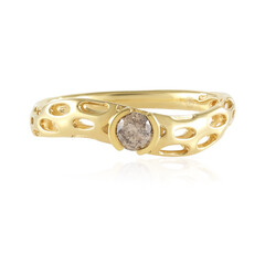 Zilveren ring met een I2 Champagne Diamant