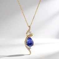 Collier en or et Tanzanite AAA