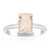 Bague en argent et Morganite du Brésil