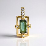 Ciondolo in argento con Indicolite (Adela Silber)