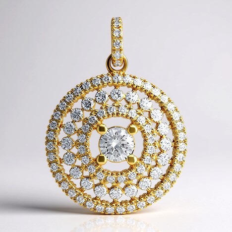 Ciondolo in oro con Diamante VVS2 (G) (Annette)