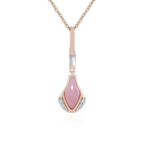 Collana in argento con Opale Rosa (KM by Juwelo)