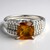 Anello in argento con Quarzo Cognac