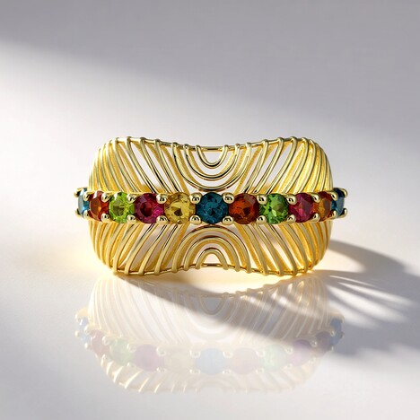 Anello in oro con Tormalina Rosa Brasiliana (Ornaments by de Melo)