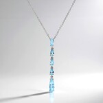 Collana in argento con Topazio Blu Cielo
