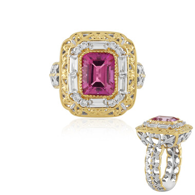 Pinkfarbener Topas-Silberring (Gems en Vogue)