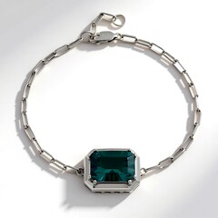 Bracciale in argento con Fluorite Blu Caraibico
