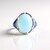 Anello in argento con Calcedonio Blu (Adela Silber)