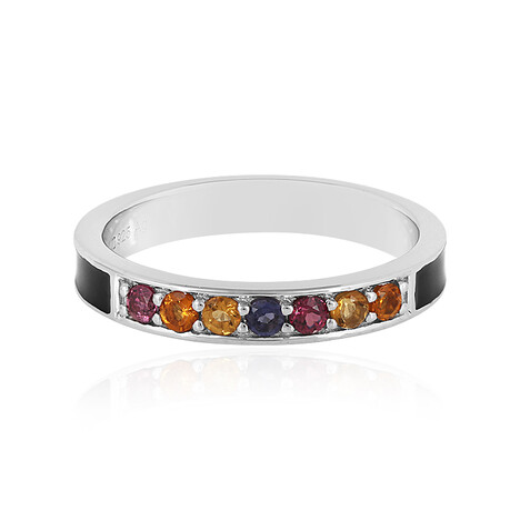 Zilveren ring met een ioliet