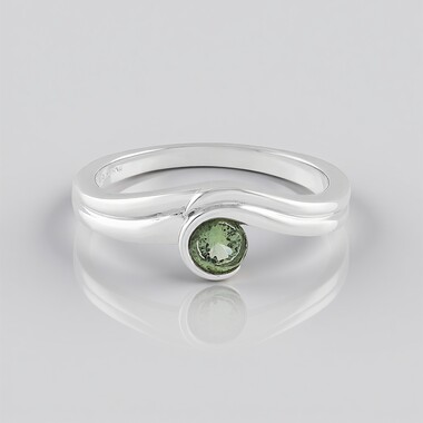 Anello in argento con Apatite Cromo