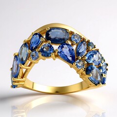 Anello in oro con Zaffiro Blu di Tuléar (de Melo Gold)