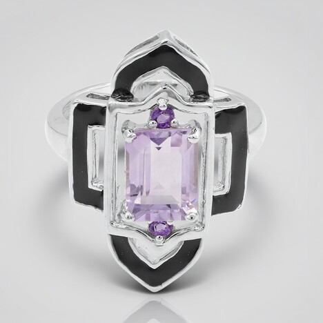 Anello in argento con Ametista Rose de France