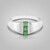 Anello in argento con Tsavorite della Tanzania