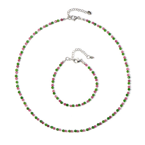 Parure in argento con Tormalina Rosa