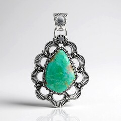 Ciondolo in argento con Turchese Kingman Mohave Blu (Jones Lee)