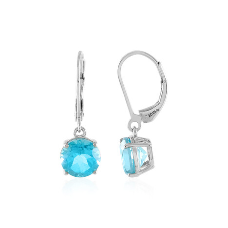 Paraibafarbener Topas-Silberohrringe