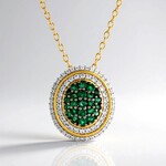 Collana in argento con Smeraldo Zambia (Gems en Vogue)