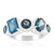 Anello in argento con Topazio Blu Londra (Pallanova)