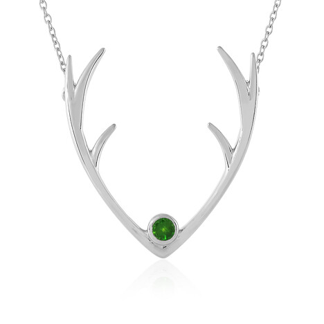 Collar en plata con Diópsido de Rusia