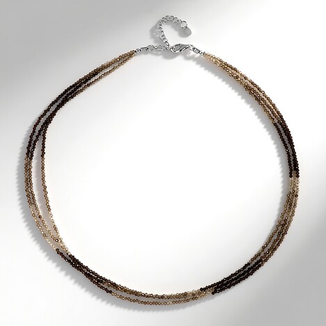 Collana in argento con Quarzo Fumè
