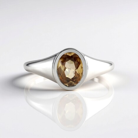 Anello in argento con Zircone Mandarino