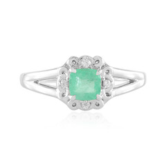 Bague en argent et Emeraude de Russie (Adela Silber)