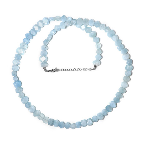 Aquamarine Silver Necklace