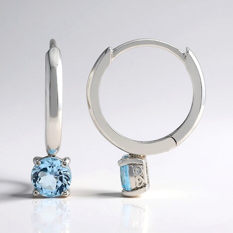 Orecchini in argento con Topazio Blu Cielo