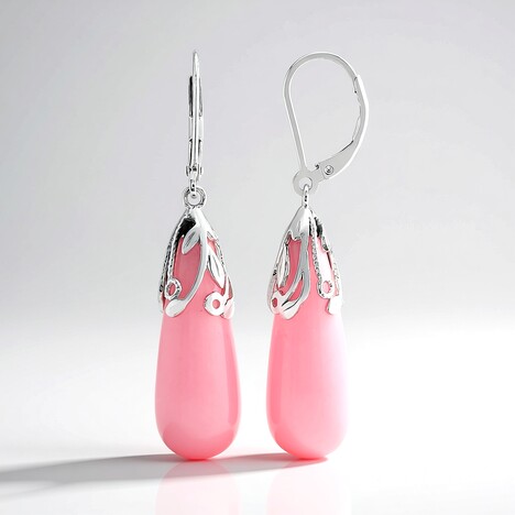 Orecchini in argento con Quarzo Color Rosa