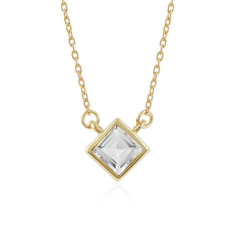 Weißer Topas-Silbercollier