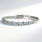 Bracciale in argento con Acquamarina Brasiliana