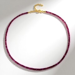 Collana in argento con Zaffiro Rosa