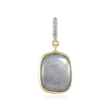 Ciondolo in oro con Labradorite Verde Maniry
