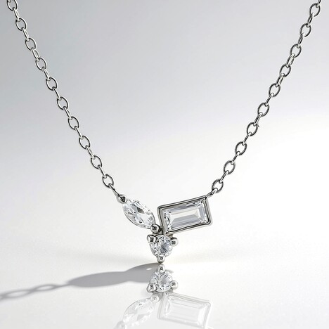 Collana in argento con Topazio Bianco