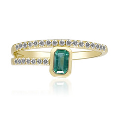 Anillo en oro con Esmeralda de Zambia AAA (CIRARI)