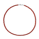 Zilveren halsketting met carneoolstenen