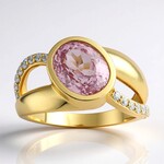 Anello in oro con Kunzite Brasiliana (de Melo Gold)