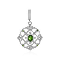 Pendentif en argent et Diopside de Russie