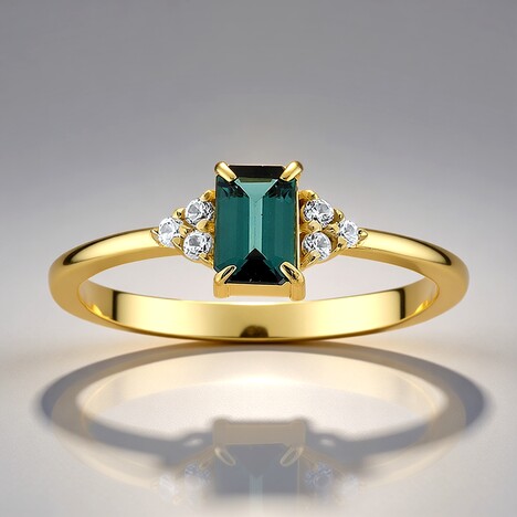 Anello in argento con Indicolite (Adela Silber)