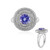 9K AAA Tanzanite Gold Ring (de Melo)